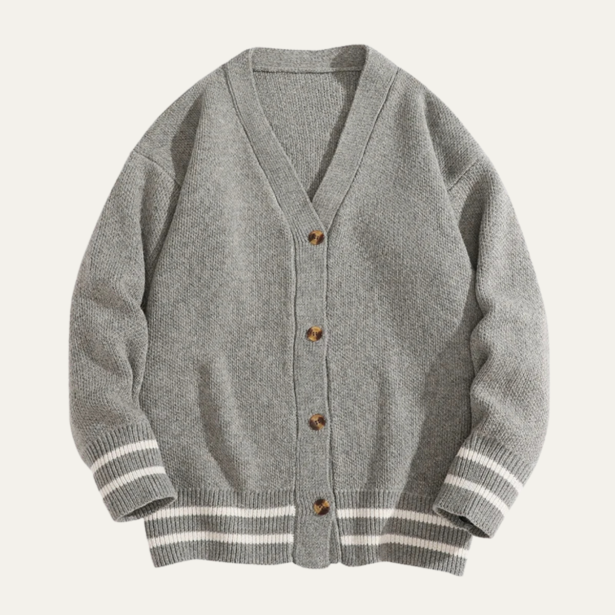 Casual Men's V Neck Knit Cardigan Sweater - OutfitLondon