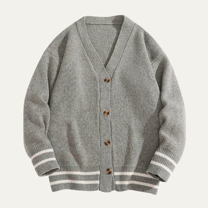 Casual Men's V Neck Knit Cardigan Sweater - OutfitLondon