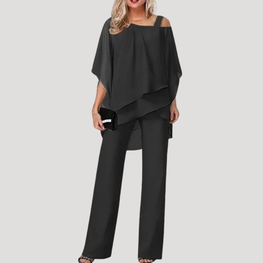 Stylish 2 Piece Chiffon Formal Ladies Suit