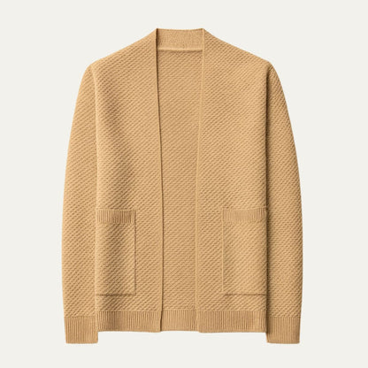 Relaxed Fit Men's Open Front Cardigan Sweater