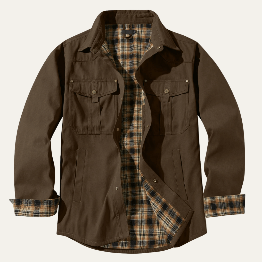Classic Plaid Flannel Shirt Jacket