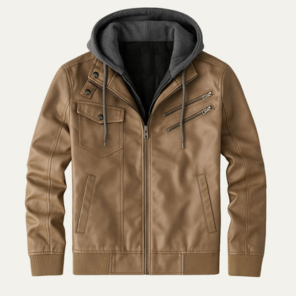 Men's Synthetic Biker Style Jacket