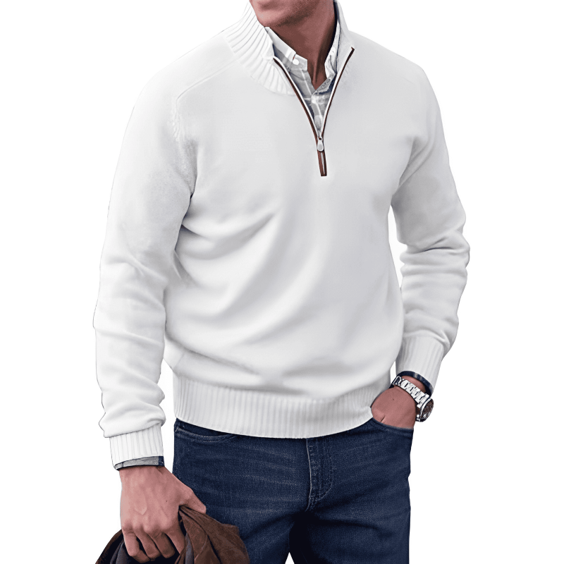 Cozy Cable Knit Half Zip Sweater
