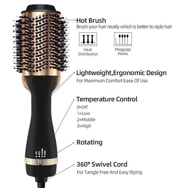 3 in 1 Blowout Hair Dryer Hair Volumizer Brush