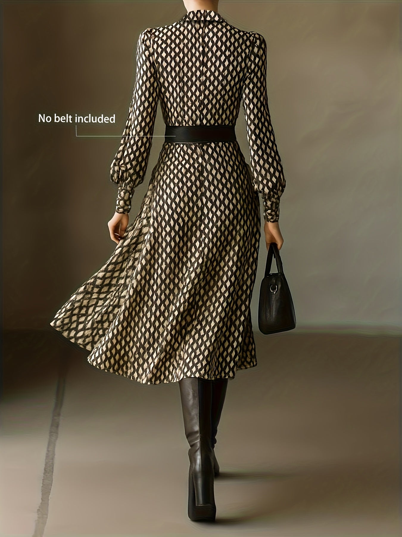 Classic Geometric Pattern Women's Dress