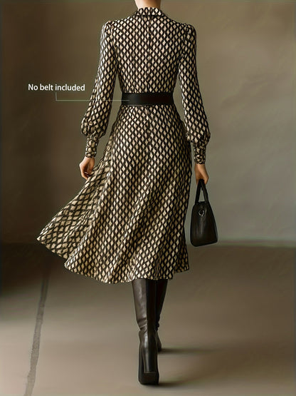 Classic Geometric Pattern Women's Dress