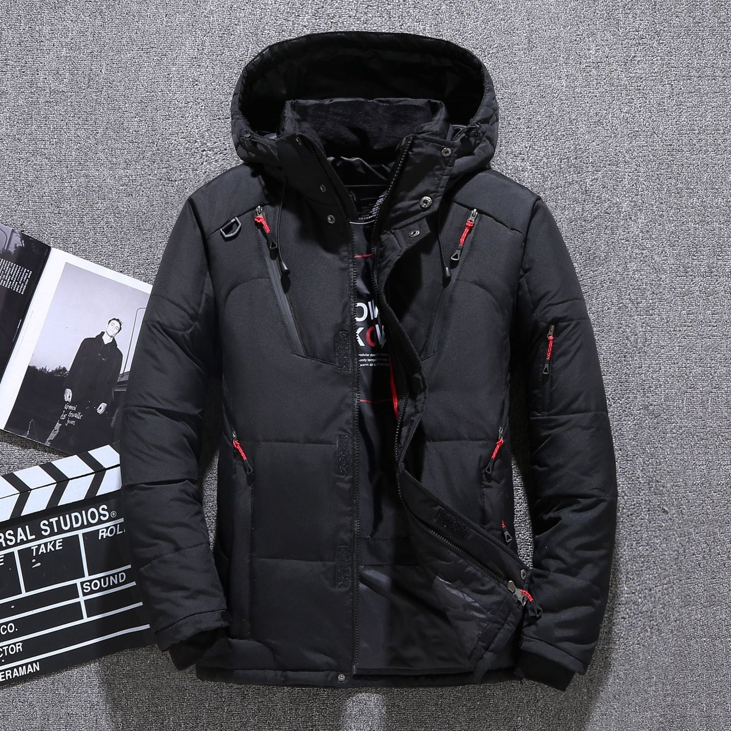 Insulated Water Resistant Men's Down Filled Parka Coat