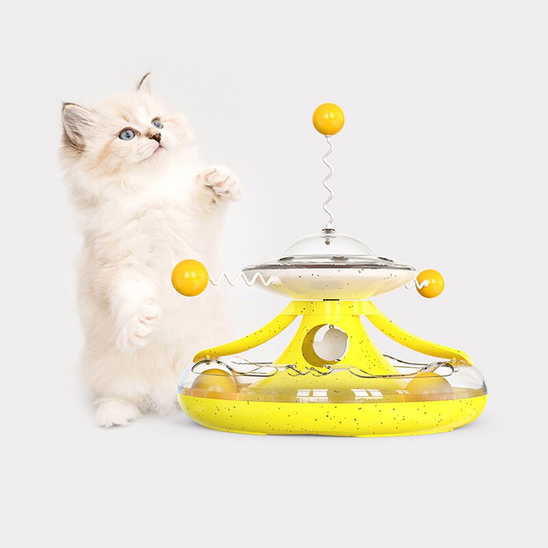 Turntable Cat Toy Puzzle Leakage Food Toy for Cats