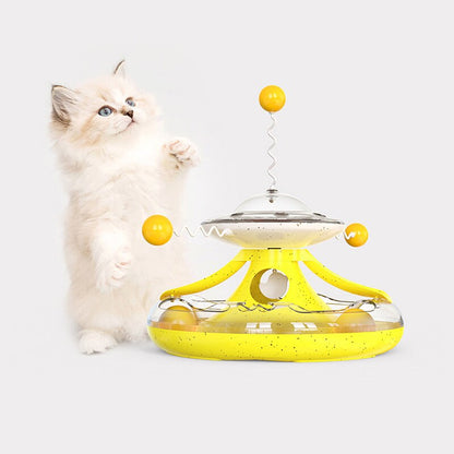 Turntable Cat Toy Puzzle Leakage Food Toy for Cats