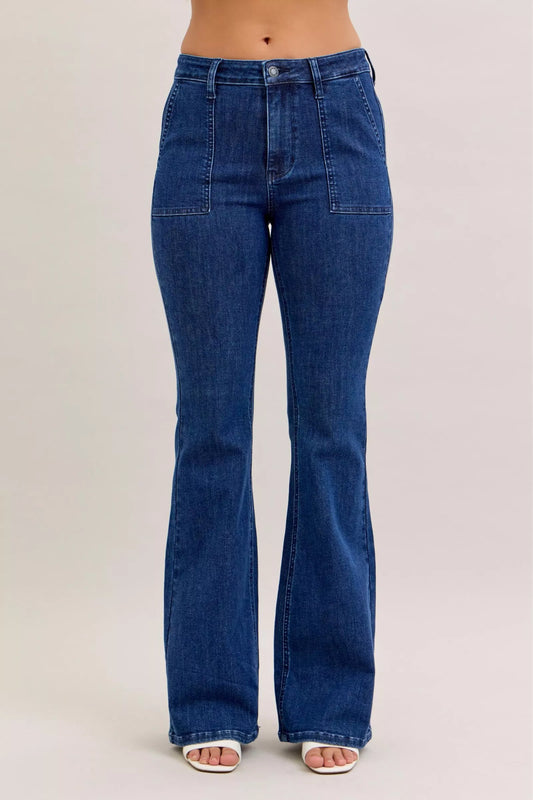 Comfortable High Waisted Loose Fit Jeans with Pockets - OutfitLondon