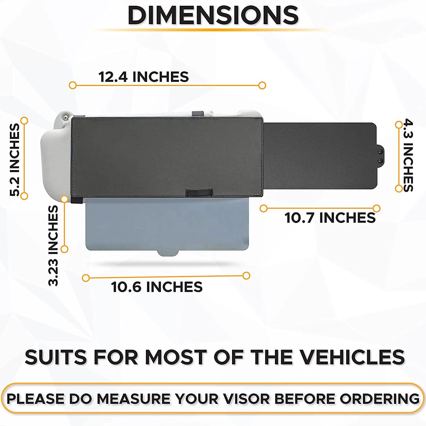 Polarized Sun Visor Extender for Car – Anti-Glare Windshield Sunshade