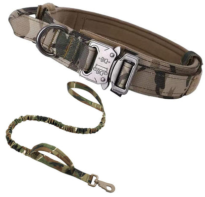 Dog Collar Adjustable Military TacticalPets Dg Collas Leas CntrlTactical Military Dog Training Collar