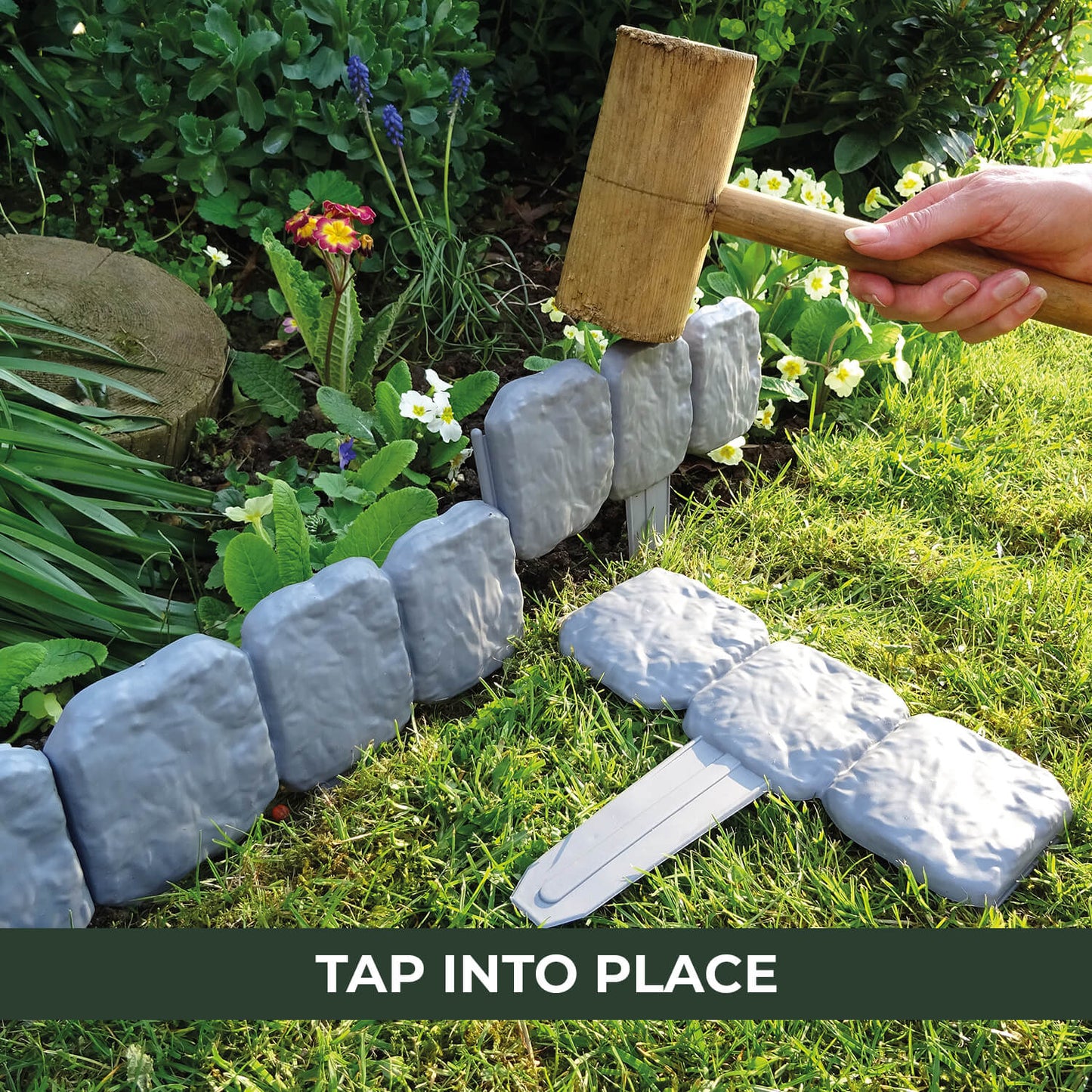 Lawn Edging Pack Cobbled Stone Pack 10