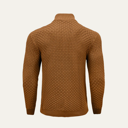 Warm Men's Half Zip Knitted Sweater
