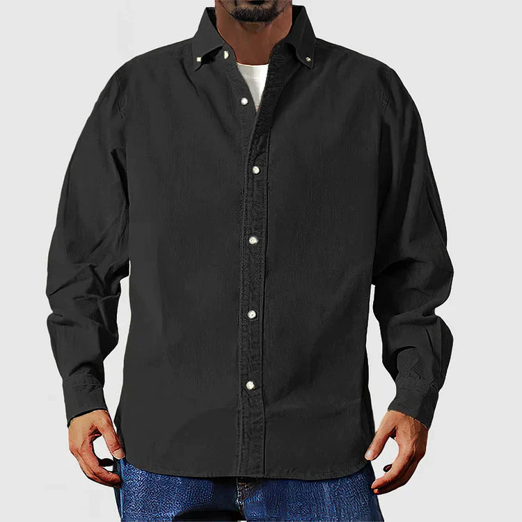 Rustic Textured Button Down Shirt