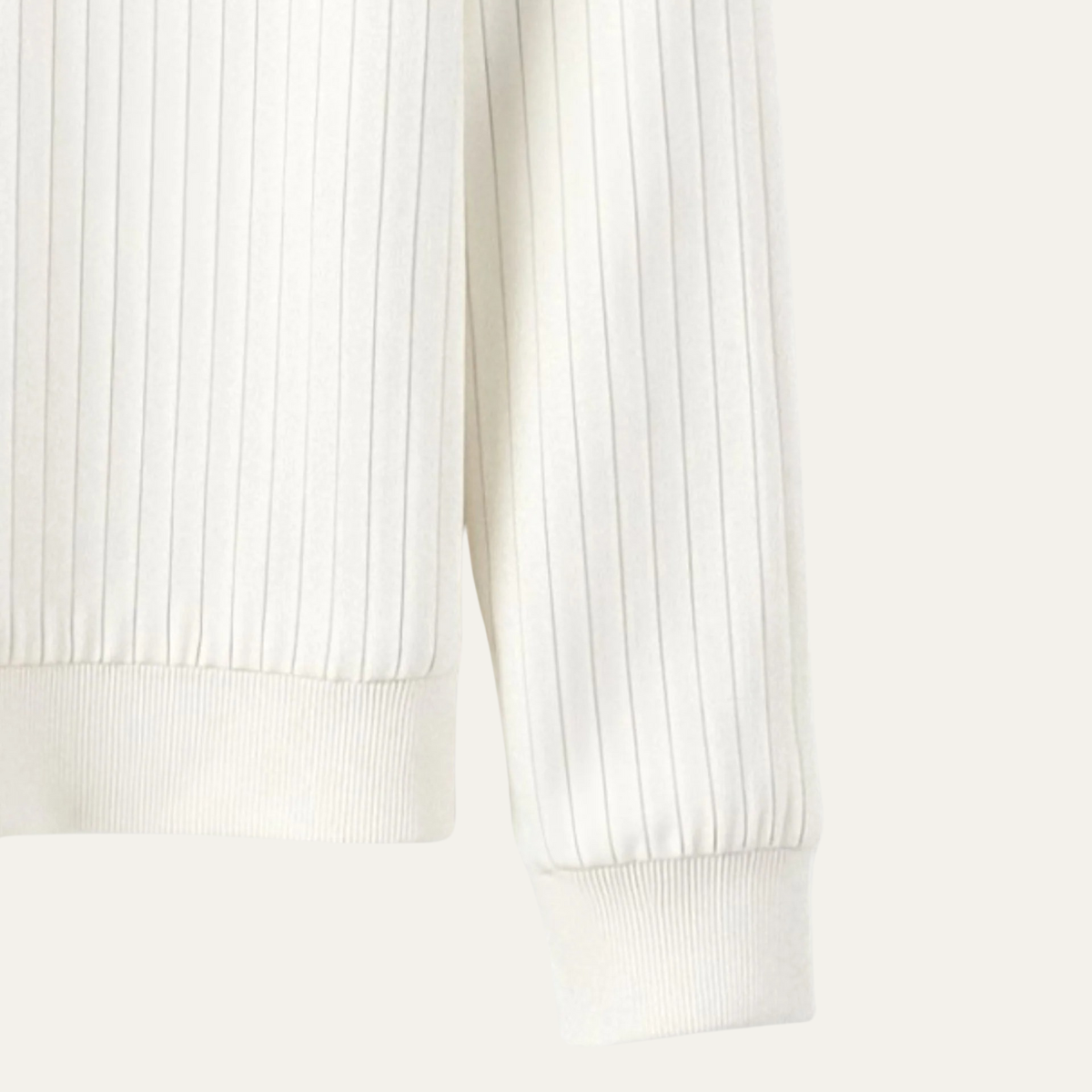 Classic Men's White Cable Knit Sweater