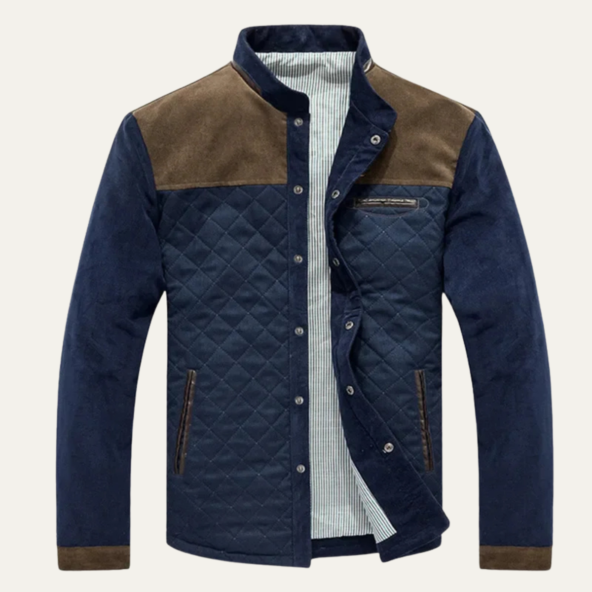 Men's Slim Fit Quilted Bomber Jacket - OutfitLondon