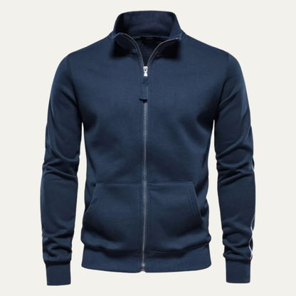 Men's Slim Fit Cotton Zip Jacket Casual Wear