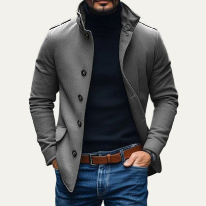 Classic Mens Wool Tailored Coat
