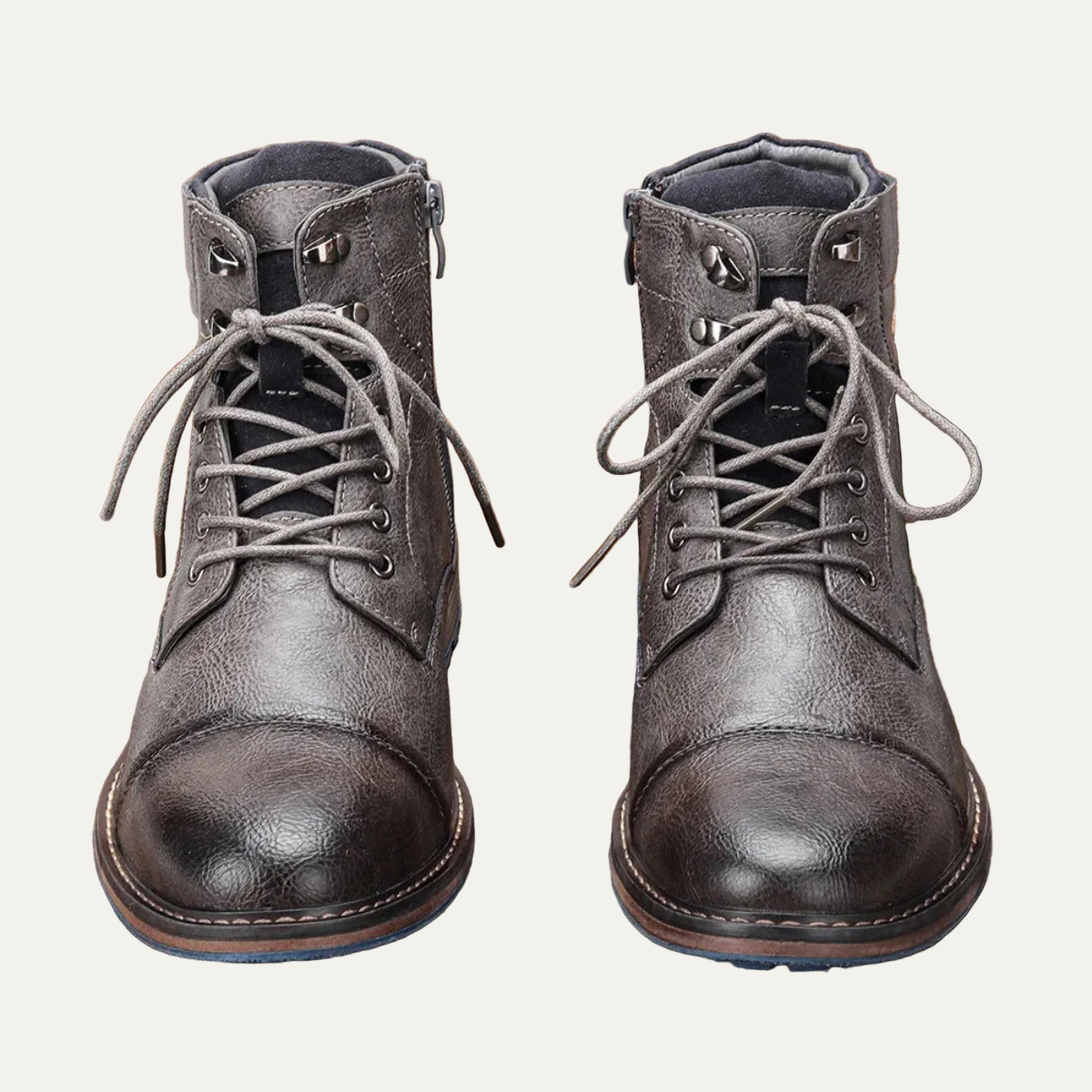 Rugged Leather Military Boots