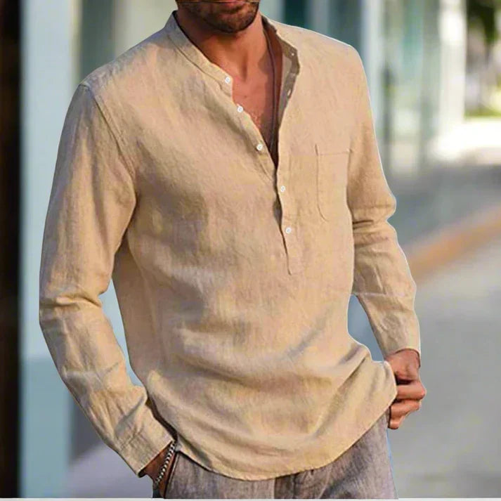 Classic Cotton Shirt with Pocket
