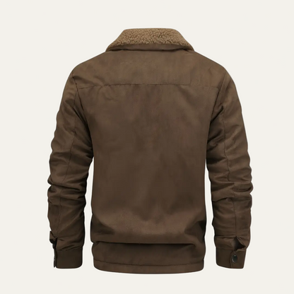 Warm Fake Fur Zip Up Tactical Jacket