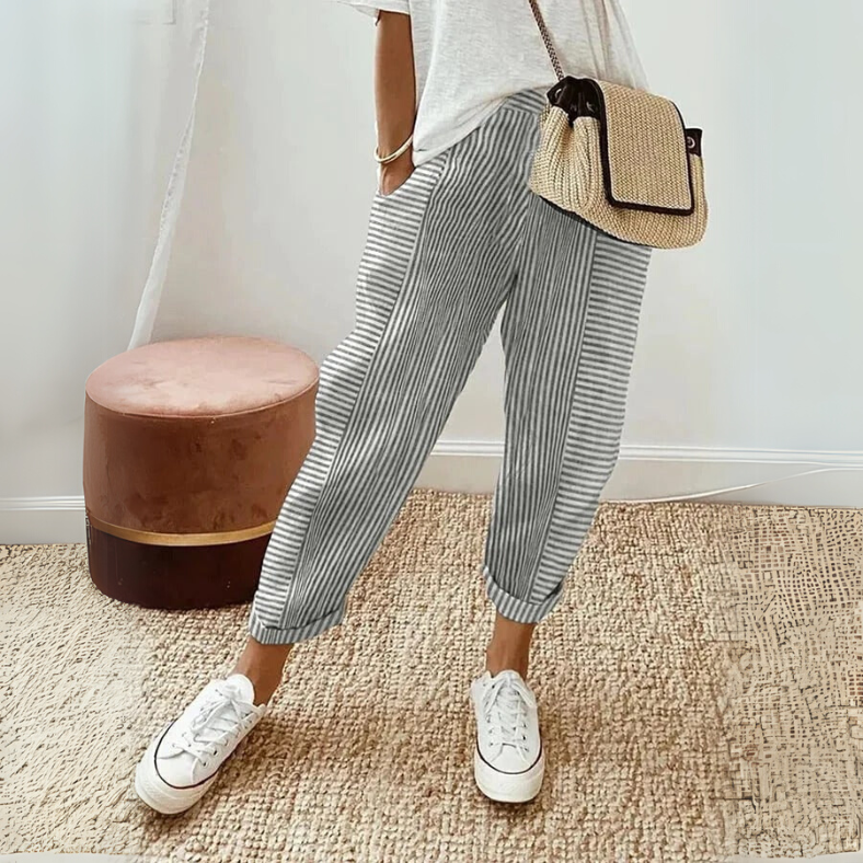 Casual Chic Striped Wide Leg Pants