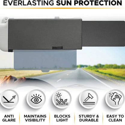 Polarized Sun Visor Extender for Car – Anti-Glare Windshield Sunshade