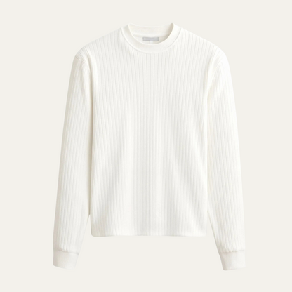 Classic Men's White Cable Knit Sweater - OutfitLondon