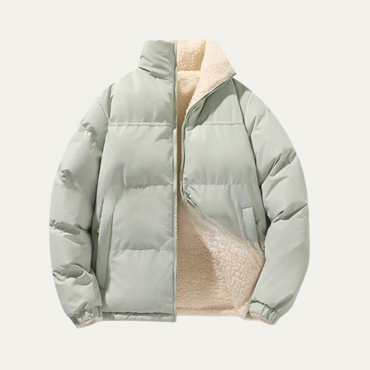 Warm Reversible Fleece Mens Parka Jacket - OutfitLondon