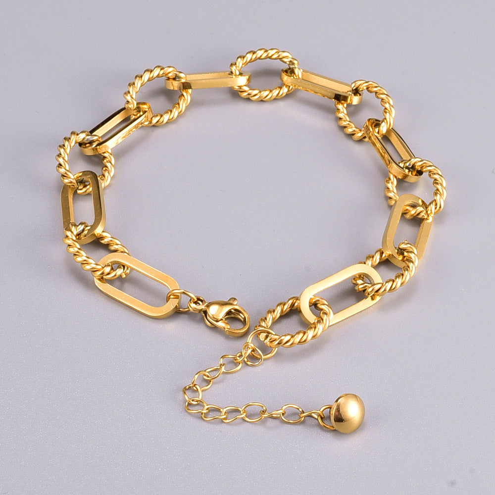 Women's Stylish Steel Chain Link Bracelet