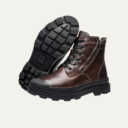 Tough Leather High Top Men's Work Boots