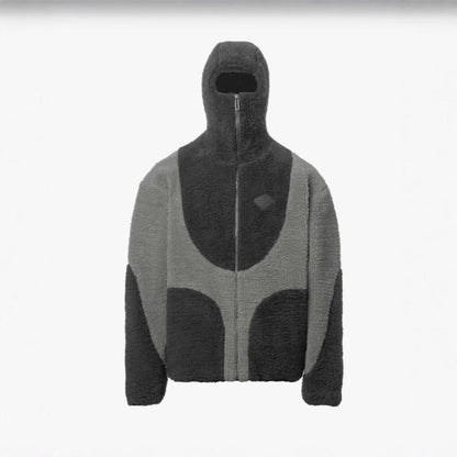 Men's Casual Wool Blend Zip-Up Hoodie