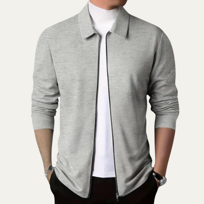 Men's Slim Fit Lightweight Zipper Knit Jacket