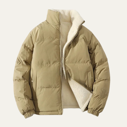 Warm Reversible Fleece Mens Parka Jacket