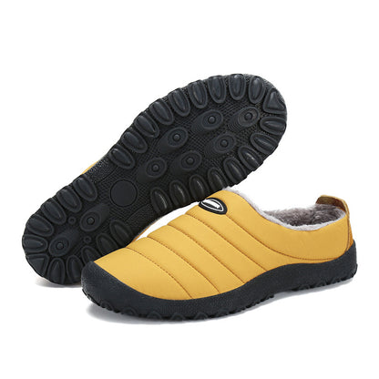 Fur Slippers For Men Waterproof Indoor And Outdoor Winter Slides