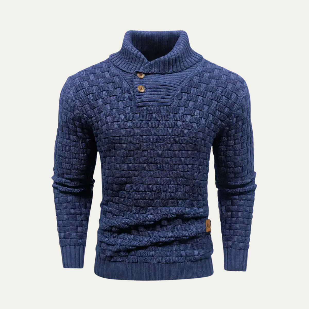 Classic Mens Thick Cable Knit Sweater with Buttons - OutfitLondon