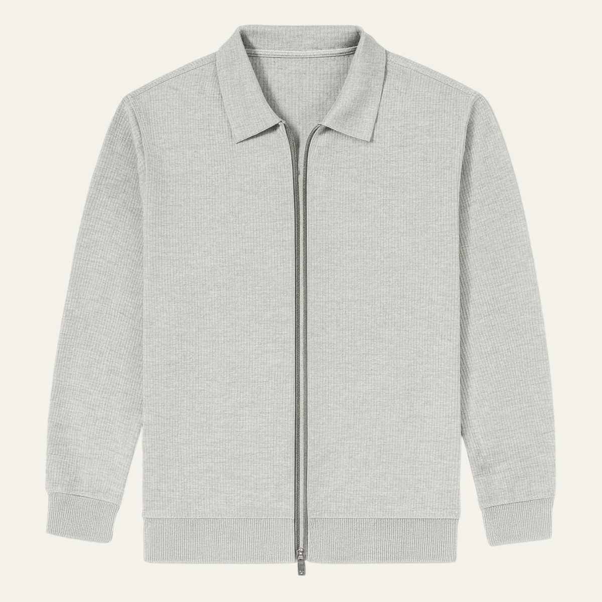 Men's Slim Fit Lightweight Zipper Knit Jacket - OutfitLondon