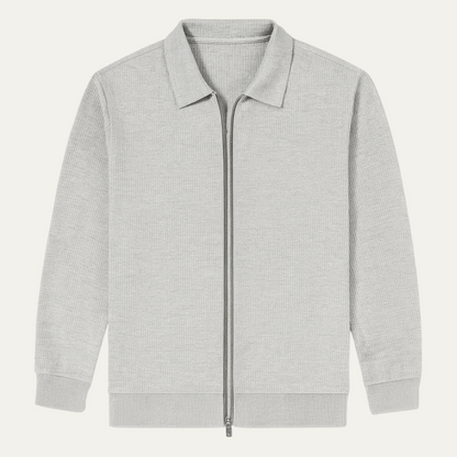 Men's Slim Fit Lightweight Zipper Knit Jacket - OutfitLondon