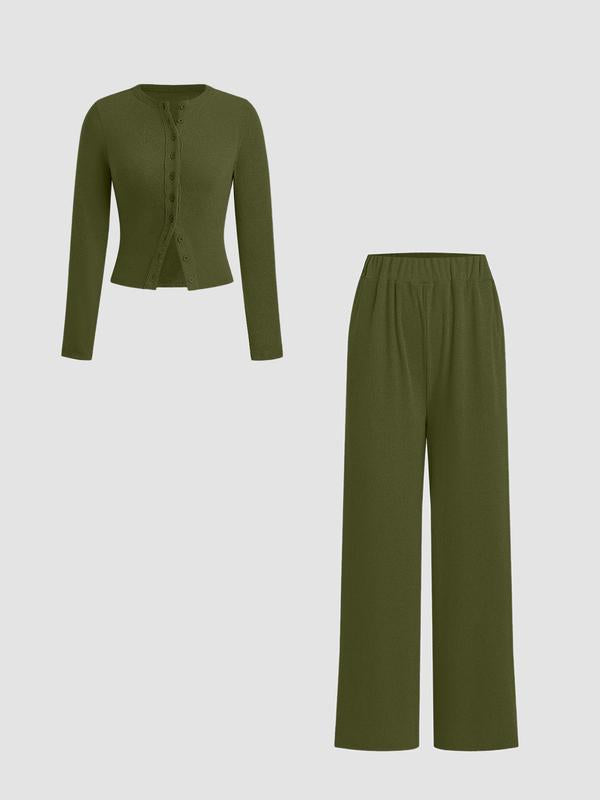 Comfy Women's Crop Top and Legging Lounge Set