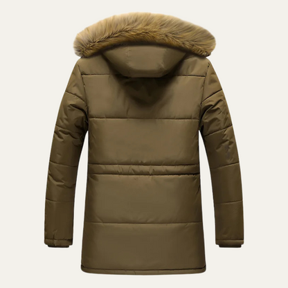 Warm Men's Fur Hooded Winter Parka Coat