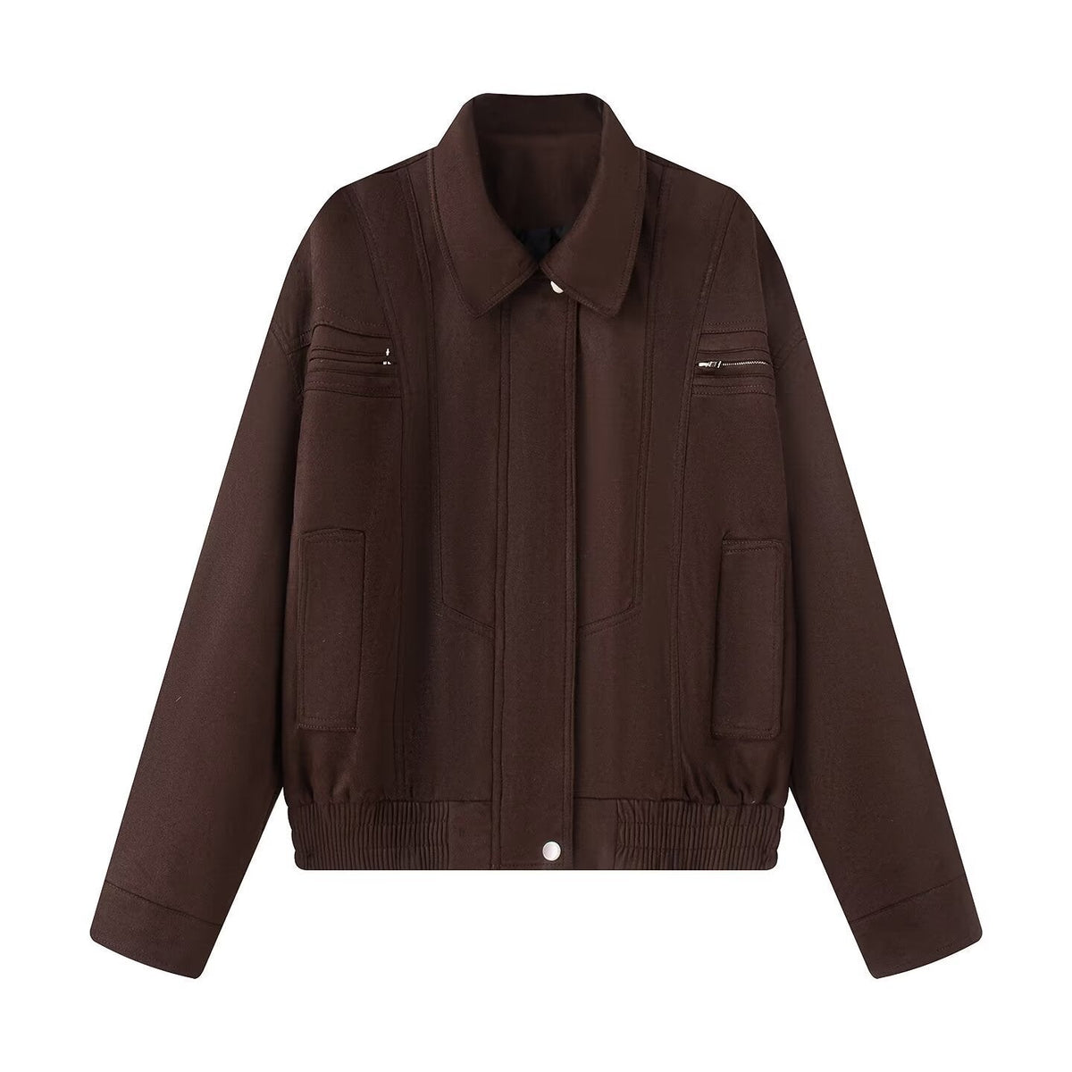 Women's Retro Leather Cropped Biker Jacket