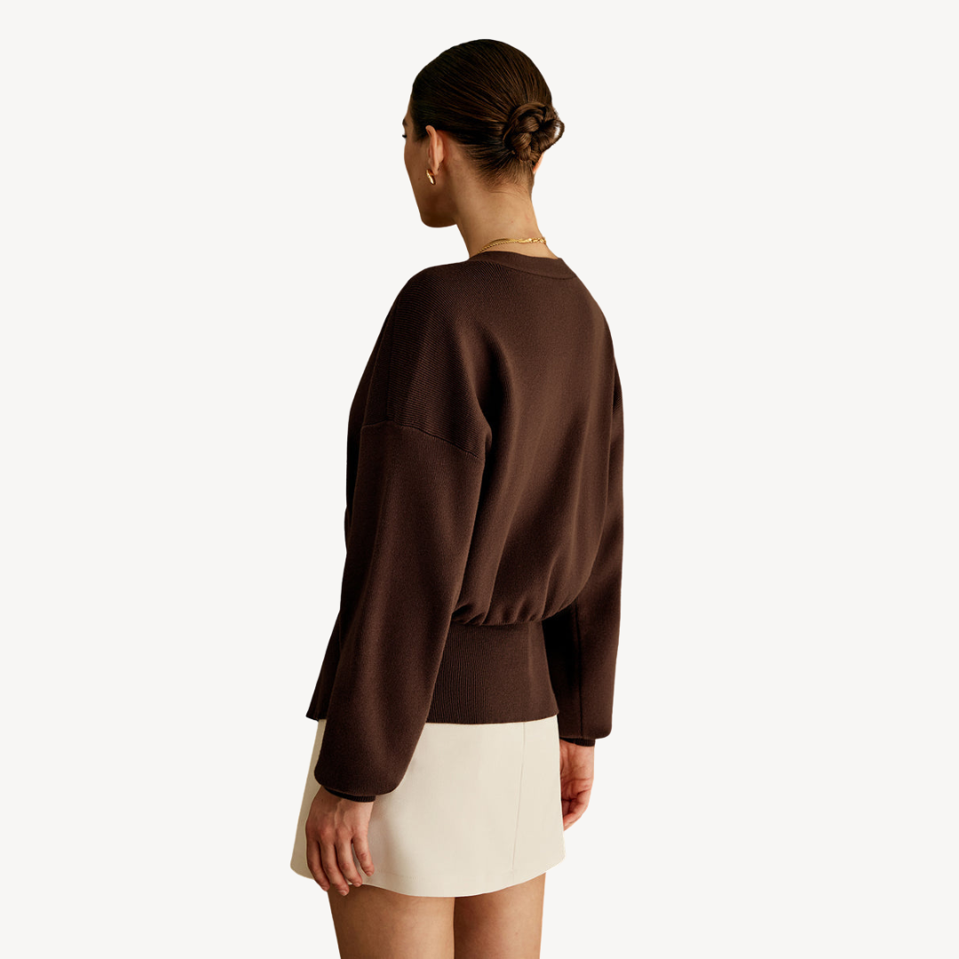 Ladies Soft V-Neck Sweater Cardigan