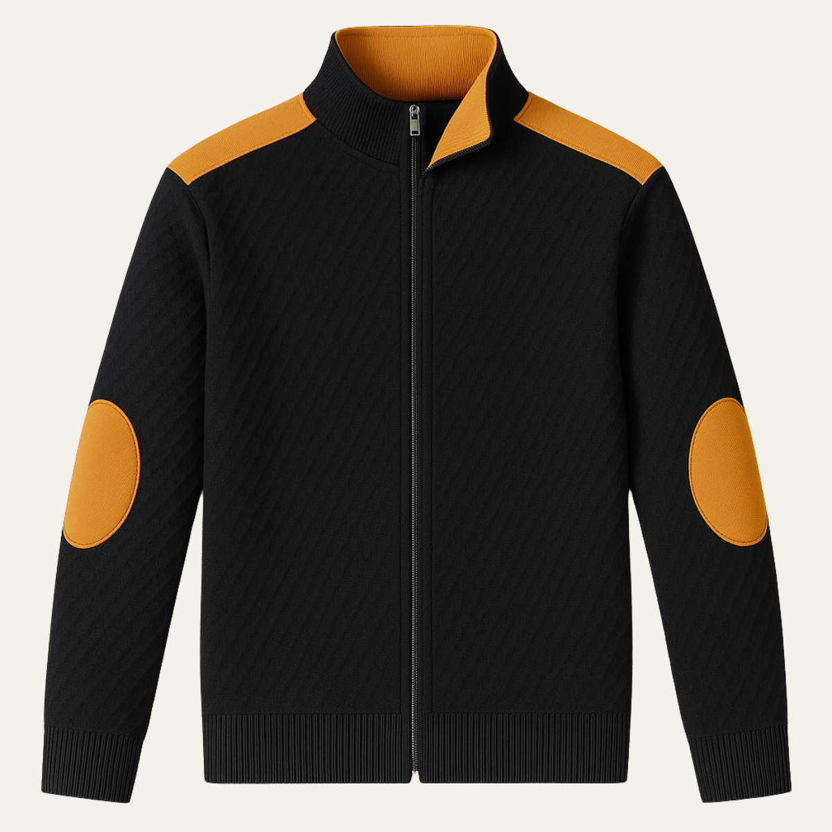 Men's Slim Fit Zipper Knit Jacket - OutfitLondon