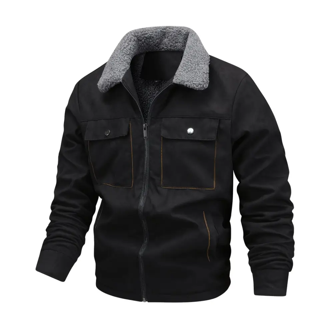 Warm Fleece Lined Men's Parka Jacket