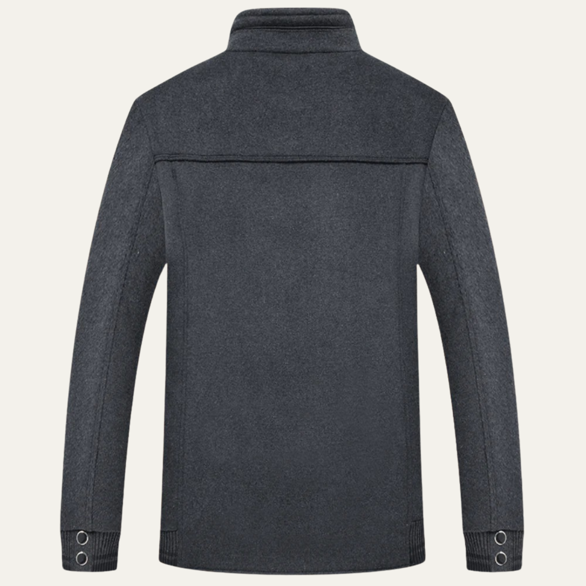 Classic Mens Wool Zip Up Coat