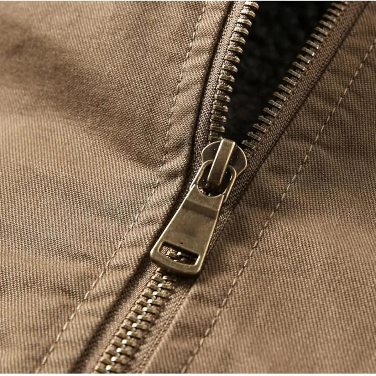 Warm Shearling Lined Mens Winter Parka Jacket