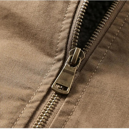 Warm Shearling Lined Mens Winter Parka Jacket