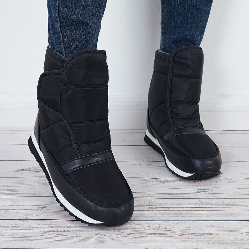 Winter Snow Ankle Boots Warm Fur Lining Waterproof Slip On Booties