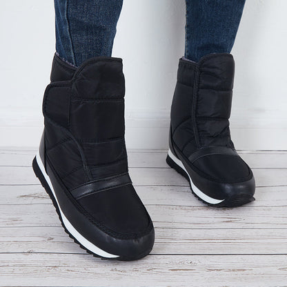 Winter Snow Ankle Boots Warm Fur Lining Waterproof Slip On Booties